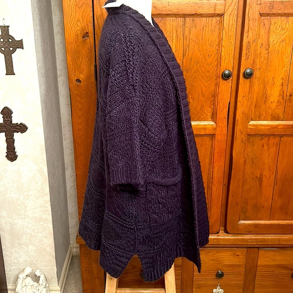 🆕CARDIGAN Navy💙Jacquard Knit Half Sleeve⭐️NWT 1.4.3. STORY by Line Up Size S/M - Picture 2 of 10